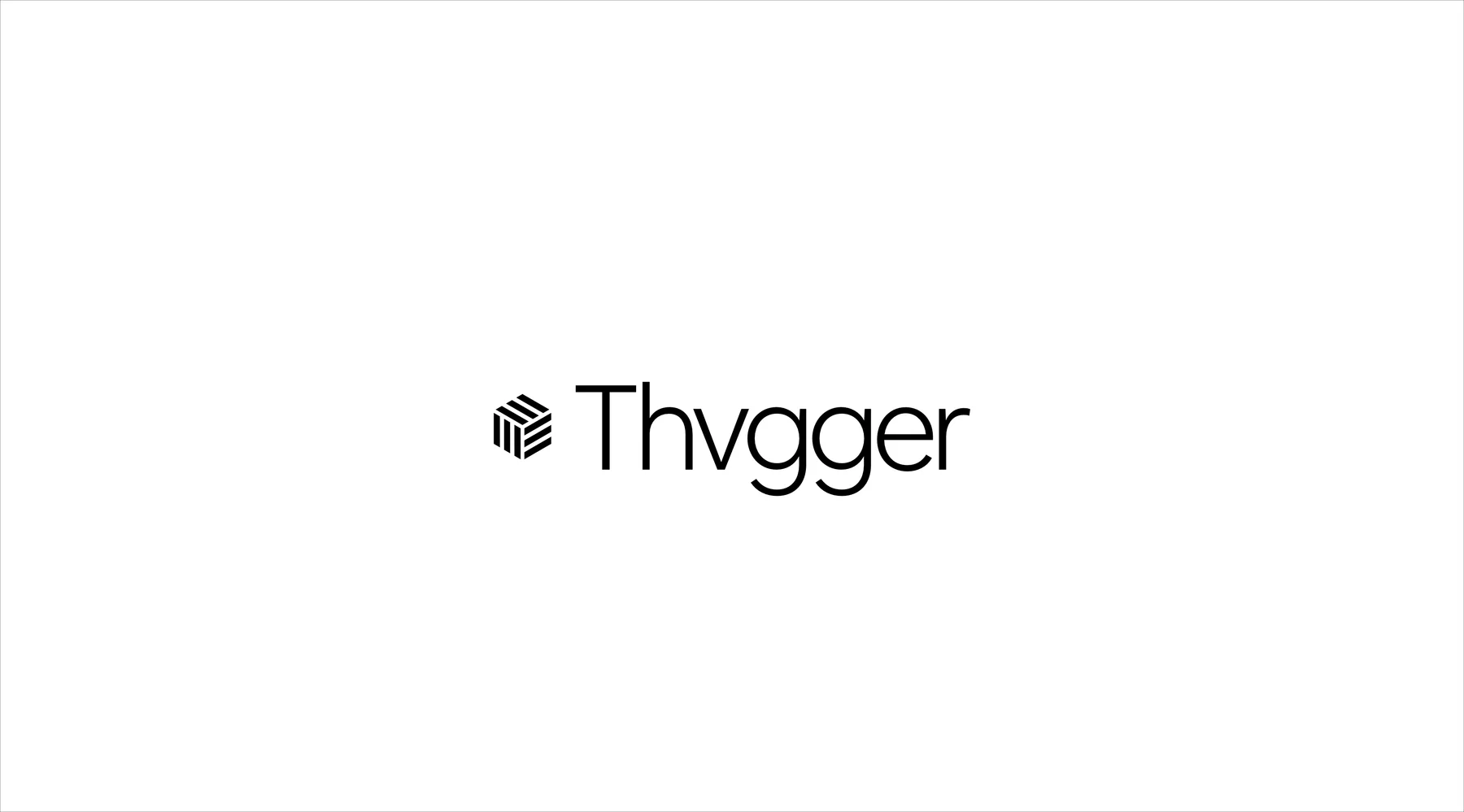 Thvgger wordmark on a clean white digital canvas